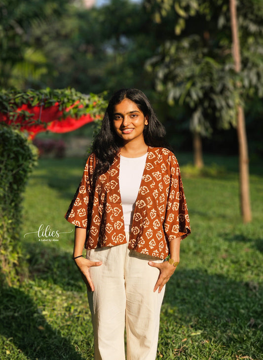 Terra Trail Kimono Coat - Lilies