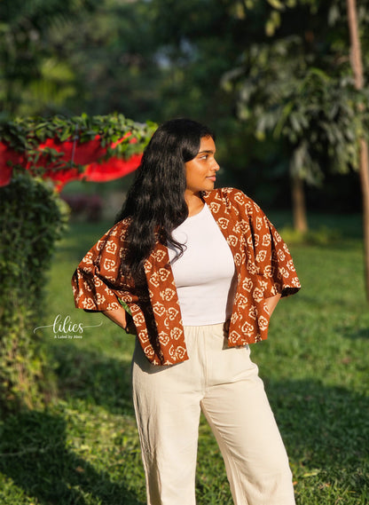 Terra Trail Kimono Coat - Lilies